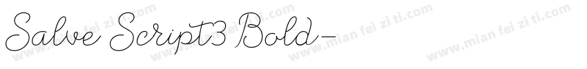 Salve Script3 Bold字体转换